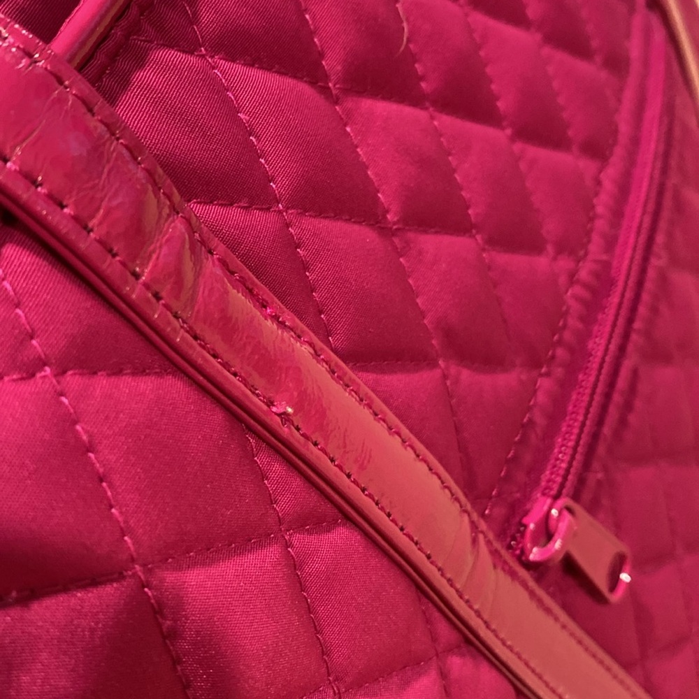 Vera Bradley Quilted Fuchsia Tote or Shoulder Bag - Picture 16 of 17